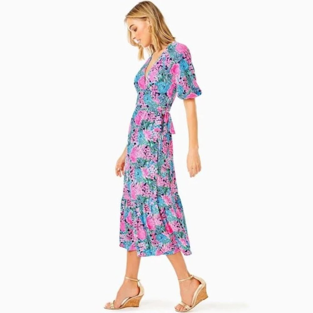 Lilly Pulitzer Brantley Midi Wrap Dress NWT - Picture 3 of 9